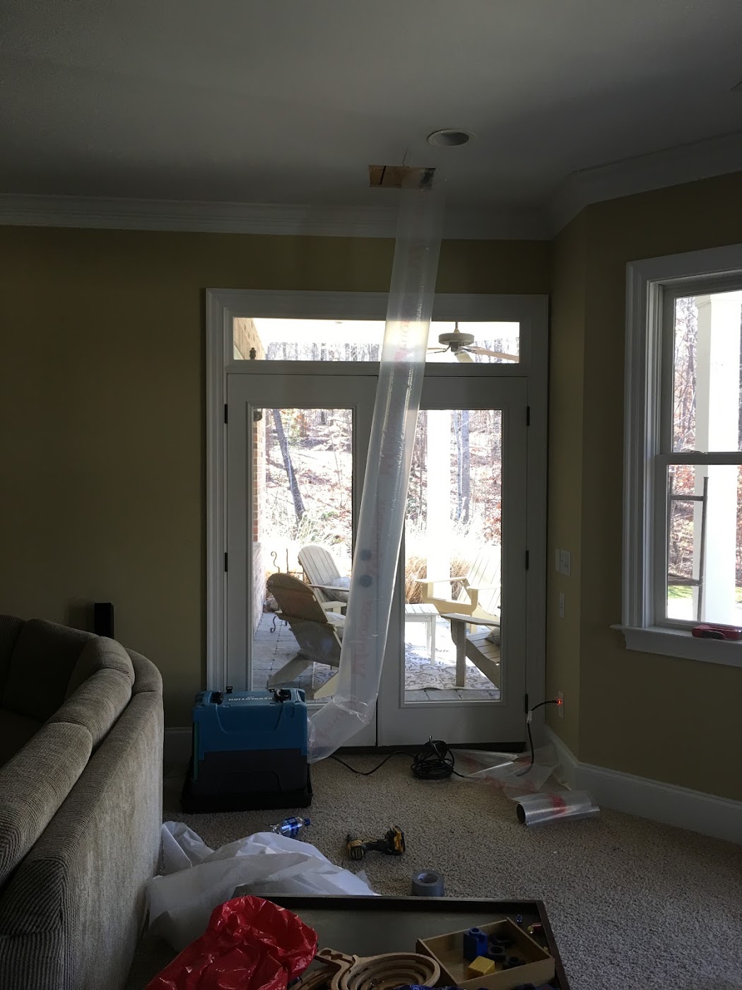 damp proofing work by American Disaster Restoration in Raleigh