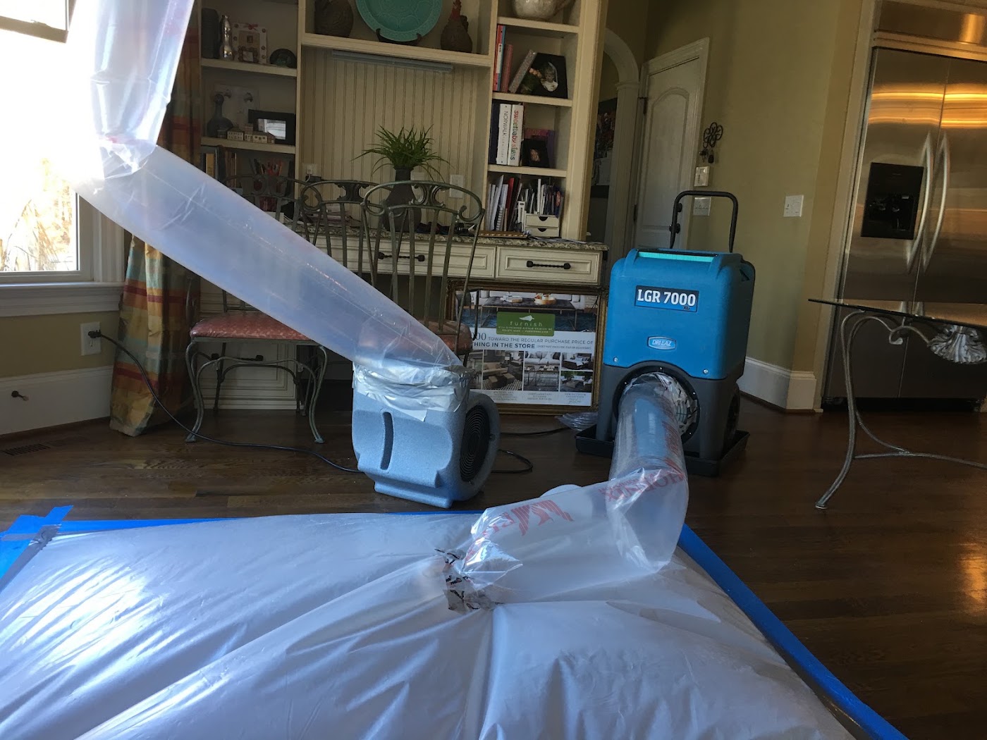 damp proofing work by American Disaster Restoration in Raleigh